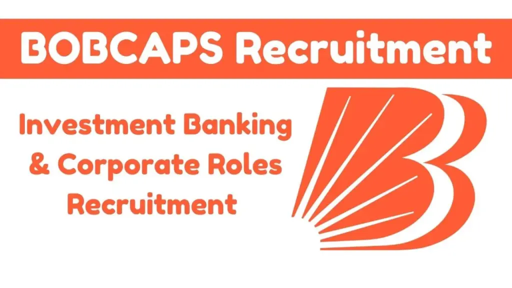 BOBCAPS AVP Investment Banking & Corporate Roles Recruitment 2025-26